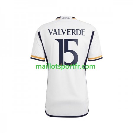 Maillot de Foot Real Madrid Federico Valverde 15 Domicile 2023/24